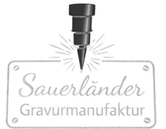 Sauerlaendergravurmanufaktur Schiefer Logo sauerlaender gravurmanufaktur logo gravur auf schiefer